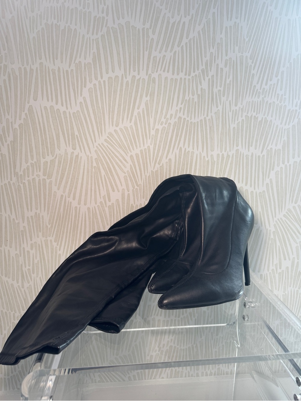 Liliana Black Suede Ankle Boots with Stiletto Heel